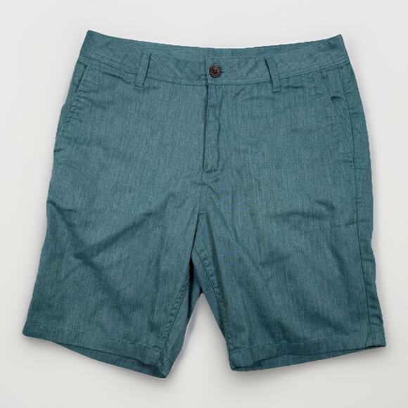 KATIN Court Shorts Green Chino Shorts Flat Front Men's Size 31 - Picture 1 of 8